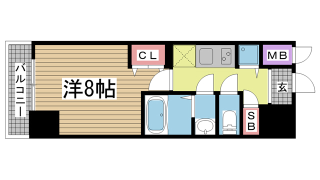 神戸市中央区磯上通(JR東海道本線(近畿)三ノ宮駅)のマンション賃貸物件 間取画像