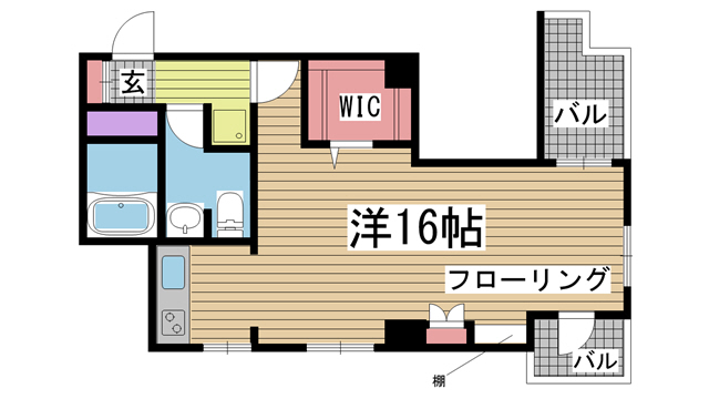 神戸市東灘区本山中町(JR東海道本線(近畿)甲南山手駅)のマンション賃貸物件 間取画像