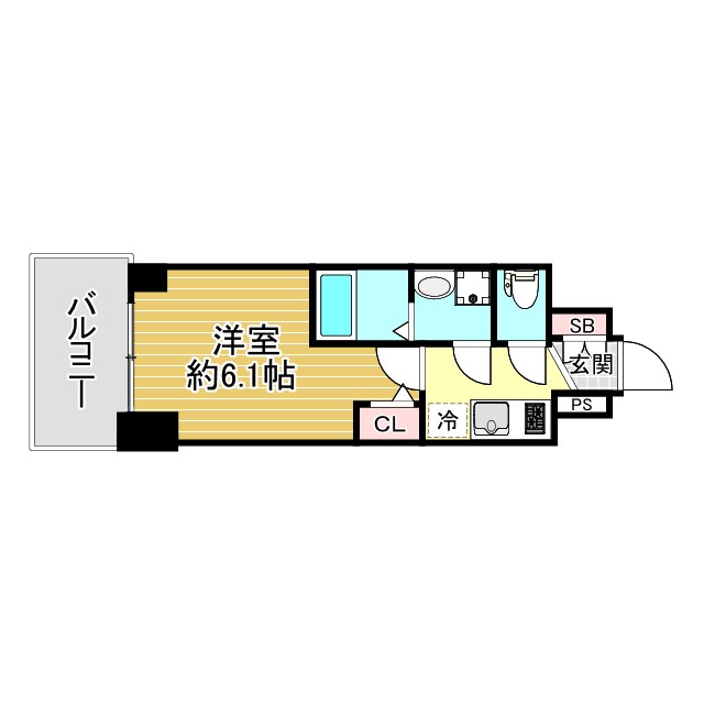 神戸市兵庫区松原通(JR山陽本線兵庫駅)のマンション賃貸物件 間取画像