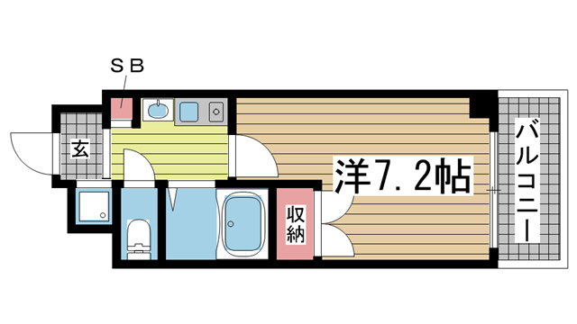 神戸市中央区布引町(JR東海道本線(近畿)三ノ宮駅)のマンション賃貸物件 間取画像