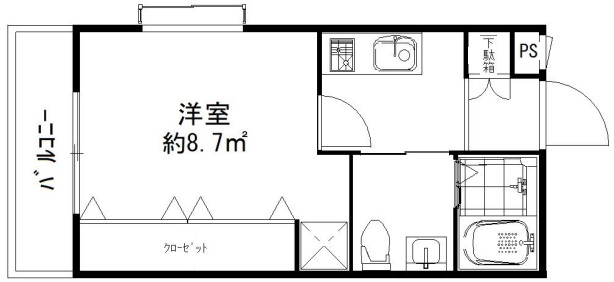 神戸市中央区八雲通(JR東海道本線(近畿)三ノ宮駅)のマンション賃貸物件 間取画像