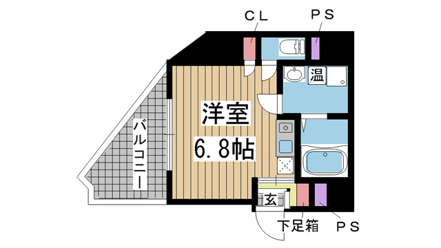 神戸市灘区岸地通(阪急神戸線王子公園駅)のマンション賃貸物件 間取画像