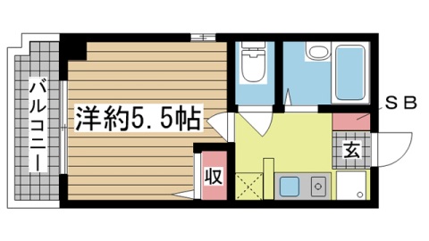 神戸市東灘区御影本町(阪神本線御影駅)のマンション賃貸物件 間取画像