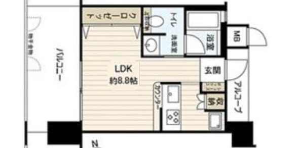 神戸市中央区布引町(神戸市営地下鉄線新神戸駅)のマンション賃貸物件 間取画像