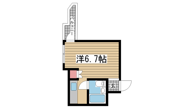 神戸市長田区戸崎通(山陽電鉄線西代駅)のマンション賃貸物件 間取画像