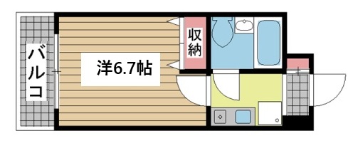 神戸市兵庫区水木通(神戸高速線新開地駅)のマンション賃貸物件 間取画像