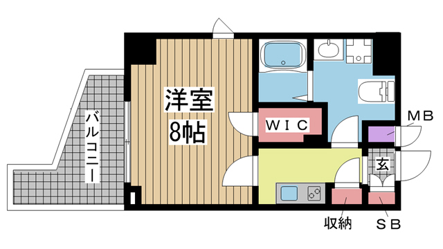 神戸市灘区城内通(JR東海道本線(近畿)灘駅)のマンション賃貸物件 間取画像
