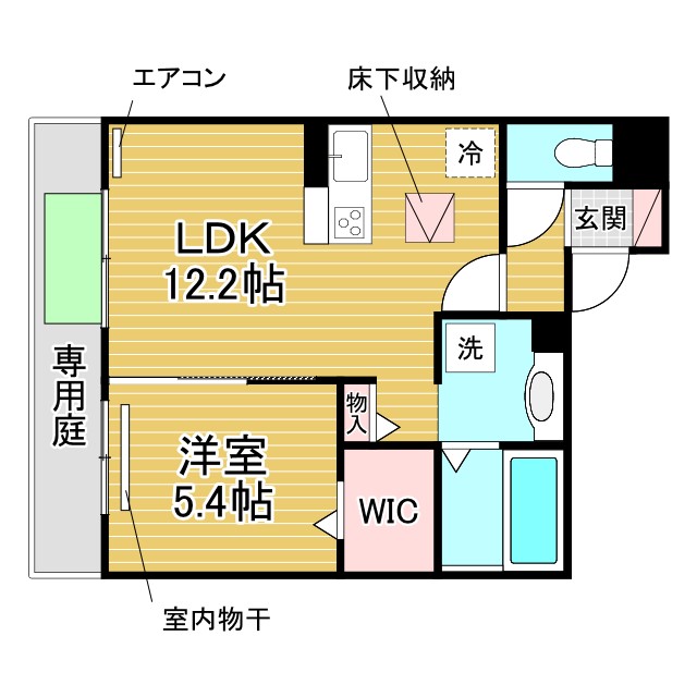 神戸市灘区中郷町(JR東海道本線(近畿)六甲道駅)のアパート賃貸物件 間取画像