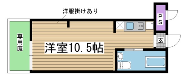 神戸市中央区北野町(JR東海道本線(近畿)三ノ宮駅)のアパート賃貸物件 間取画像