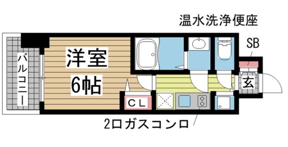 神戸市中央区元町通(JR東海道本線(近畿)神戸駅)のマンション賃貸物件 間取画像
