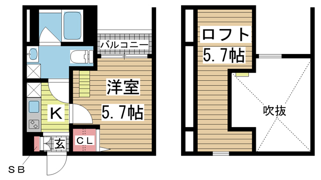 神戸市長田区苅藻通(JR山陽本線新長田駅)のアパート賃貸物件 間取画像