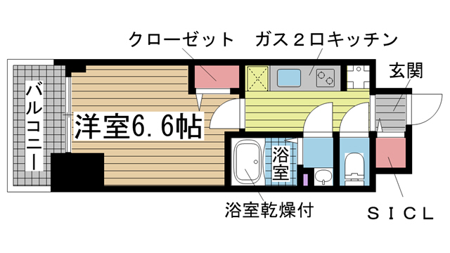神戸市兵庫区西出町(JR東海道本線(近畿)神戸駅)のマンション賃貸物件 間取画像