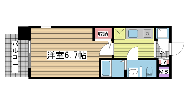 神戸市東灘区深江本町(阪神本線深江駅)のマンション賃貸物件 間取画像