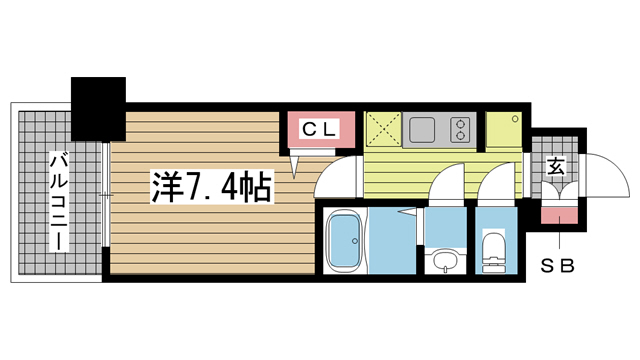 神戸市中央区国香通(JR東海道本線(近畿)三ノ宮駅)のマンション賃貸物件 間取画像