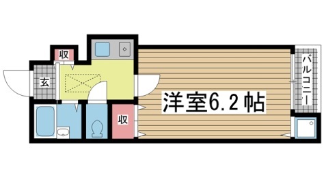 神戸市灘区将軍通(阪急神戸線六甲駅)のアパート賃貸物件 間取画像