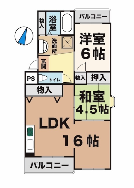 神戸市西区大津和(神戸市営地下鉄線伊川谷駅)のマンション賃貸物件 間取画像