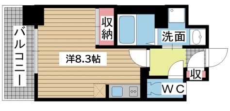 神戸市兵庫区塚本通(JR山陽本線兵庫駅)のマンション賃貸物件 間取画像