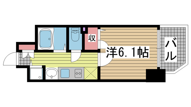 神戸市兵庫区中道通(JR東海道本線(近畿)神戸駅)のマンション賃貸物件 間取画像