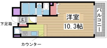 神戸市中央区相生町(JR東海道本線(近畿)神戸駅)のマンション賃貸物件 間取画像