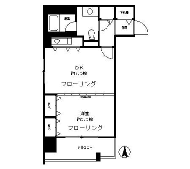 神戸市東灘区田中町(JR東海道本線(近畿)住吉駅)のマンション賃貸物件 間取画像