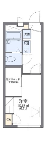 神戸市中央区中山手通(神戸市営地下鉄線大倉山駅)のアパート賃貸物件 間取画像