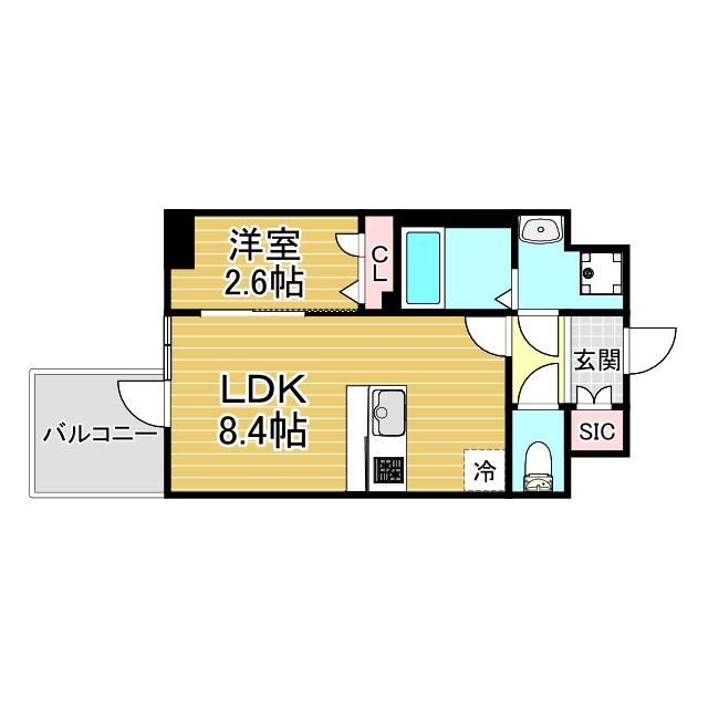神戸市中央区中山手通(JR東海道本線(近畿)三ノ宮駅)のマンション賃貸物件 間取画像