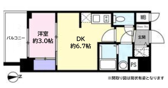 神戸市兵庫区七宮町(神戸市営地下鉄海岸線中央市場前駅)のマンション賃貸物件 間取画像