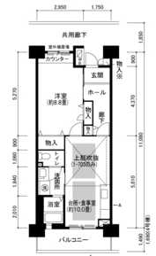 神戸市東灘区西岡本（ＪＲ東海道本線（近畿）住吉駅）のマンション賃貸物件 間取画像