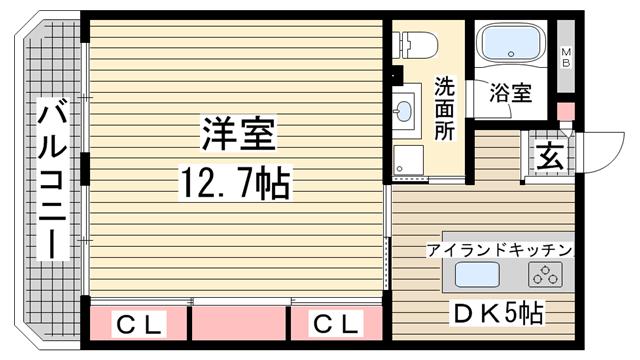 神戸市東灘区御影山手（阪急神戸線御影駅）のマンション賃貸物件 間取画像