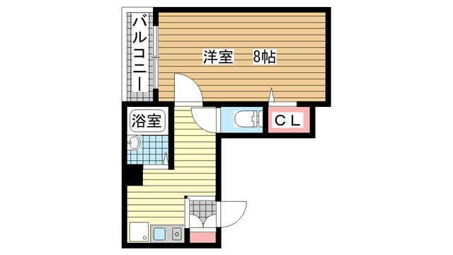 神戸市長田区六番町（神戸市営地下鉄線長田駅）のマンション賃貸物件 間取画像