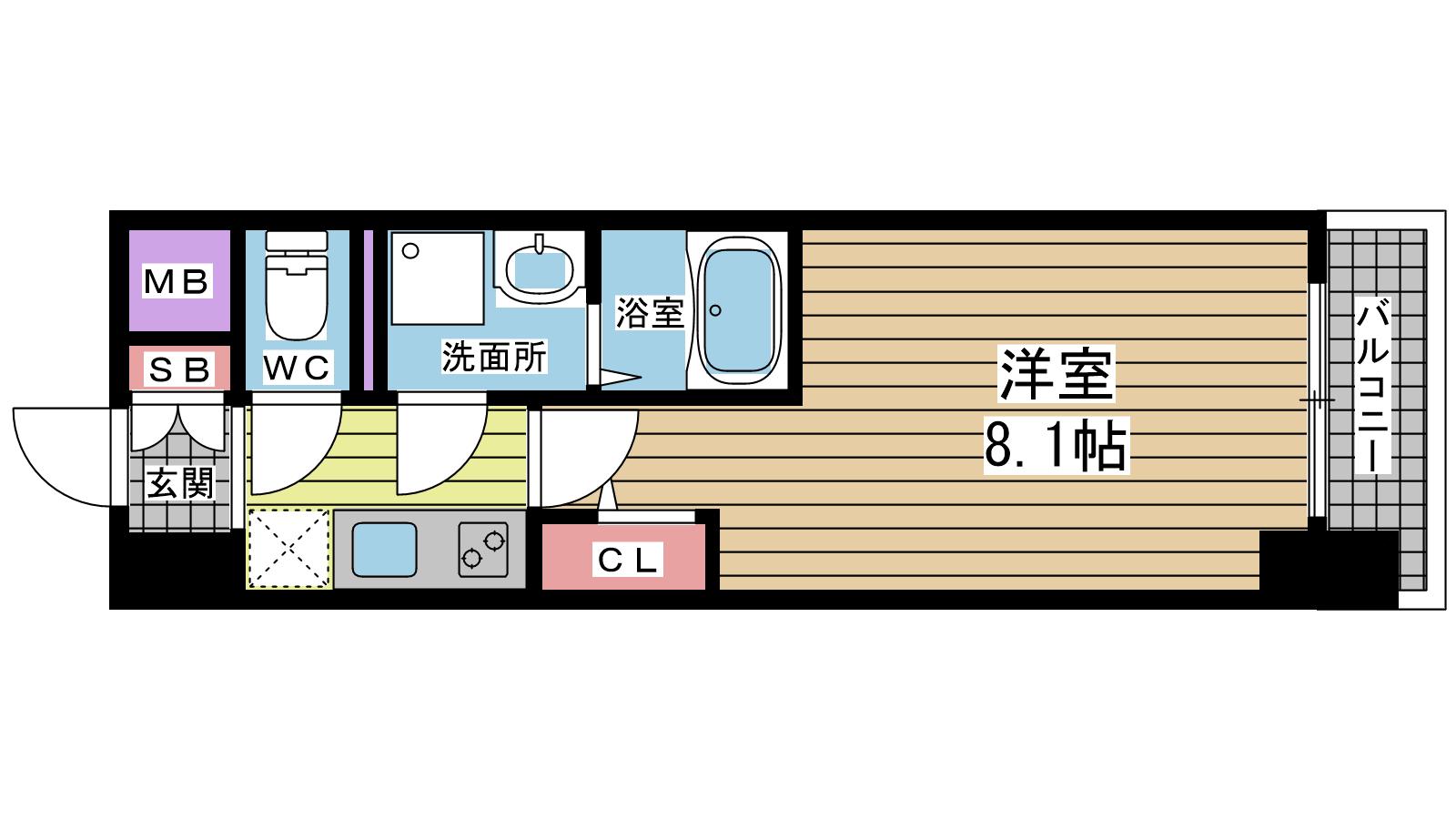 神戸市東灘区北青木（ＪＲ東海道本線（近畿）摂津本山駅）のマンション賃貸物件 間取画像
