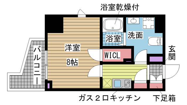 神戸市灘区城内通（ＪＲ東海道本線（近畿）灘駅）のマンション賃貸物件 間取画像
