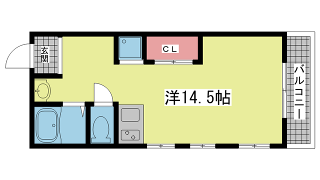 神戸市北区鈴蘭台東町（神戸電鉄粟生線鈴蘭台駅）のマンション賃貸物件 間取画像