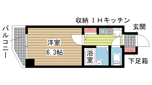 神戸市長田区二番町（ＪＲ山陽本線兵庫駅）のマンション賃貸物件 間取画像
