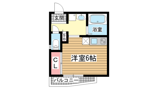 神戸市須磨区月見山本町（ＪＲ山陽本線須磨海浜公園駅）のアパート賃貸物件 間取画像