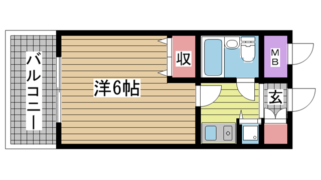 神戸市長田区神楽町（ＪＲ山陽本線新長田駅）のマンション賃貸物件 間取画像