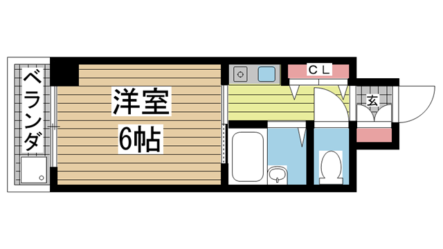 神戸市灘区岩屋北町（ＪＲ東海道本線（近畿）灘駅）のマンション賃貸物件 間取画像