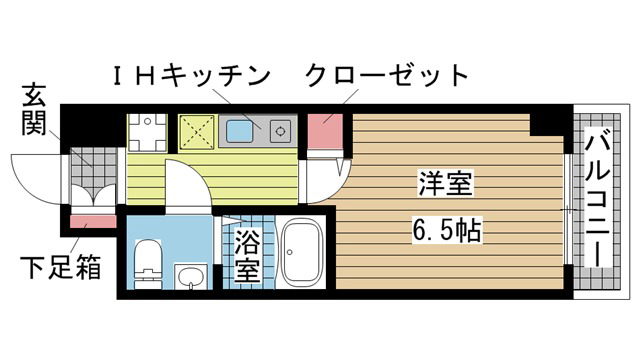 神戸市中央区中町通（ＪＲ東海道本線（近畿）神戸駅）のマンション賃貸物件 間取画像
