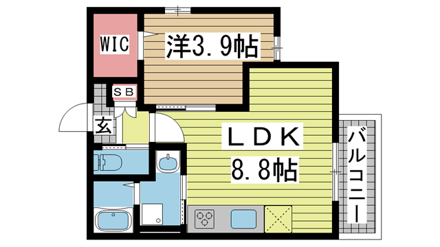 神戸市東灘区本山中町(JR東海道本線(近畿)摂津本山駅)のマンション賃貸物件 間取画像