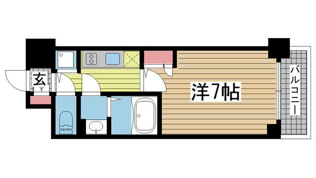 神戸市中央区磯上通(JR東海道本線(近畿)三ノ宮駅)のマンション賃貸物件 間取画像