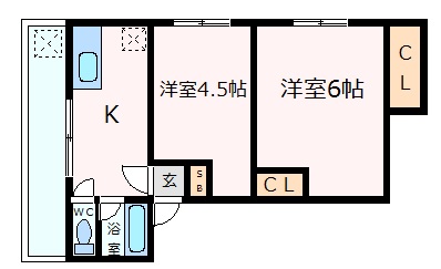 神戸市中央区中山手通（ＪＲ東海道本線（近畿）元町駅）のマンション賃貸物件 間取画像