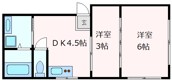 神戸市中央区下山手通（ＪＲ東海道本線（近畿）三ノ宮駅）のマンション賃貸物件 間取画像