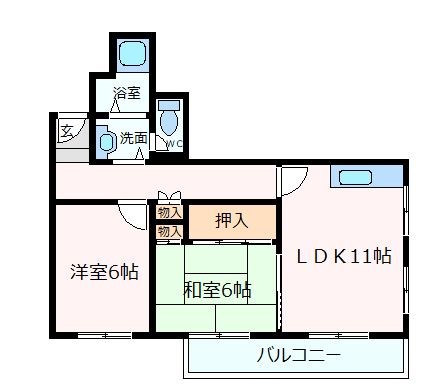 神戸市灘区八幡町（ＪＲ東海道本線（近畿）三ノ宮駅）のマンション賃貸物件 間取画像