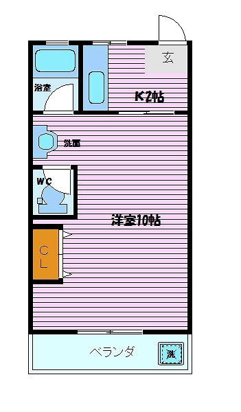 神戸市中央区北野町（ＪＲ東海道本線（近畿）三ノ宮駅）のマンション賃貸物件 間取画像