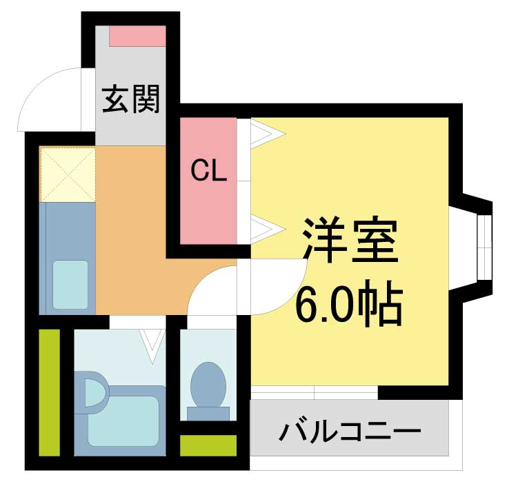 神戸市東灘区御影塚町(阪神本線新在家駅)のマンション賃貸物件 間取画像
