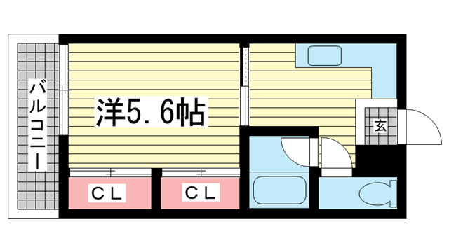 神戸市中央区山本通(神戸市営地下鉄線三宮駅)のマンション賃貸物件 間取画像
