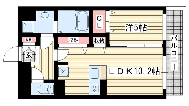 神戸市中央区中山手通(神戸市営地下鉄線大倉山駅)のマンション賃貸物件 間取画像