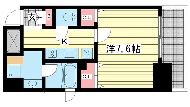 神戸市中央区栄町通(JR東海道本線(近畿)元町駅)のマンション賃貸物件 間取画像