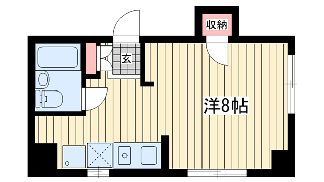 神戸市中央区御幸通(JR東海道本線(近畿)三ノ宮駅)のマンション賃貸物件 間取画像