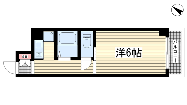 神戸市中央区下山手通(神戸市営地下鉄線県庁前駅)のマンション賃貸物件 間取画像